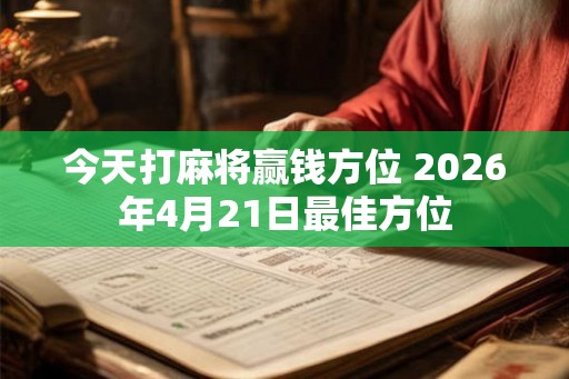 今天打麻将赢钱方位 2026年4月21日最佳方位 今天打麻将赢钱方位 2026年4月21日最佳方位