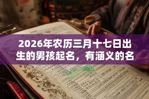 2026年农历三月十七日出生的男孩起名，有涵义的名字推荐