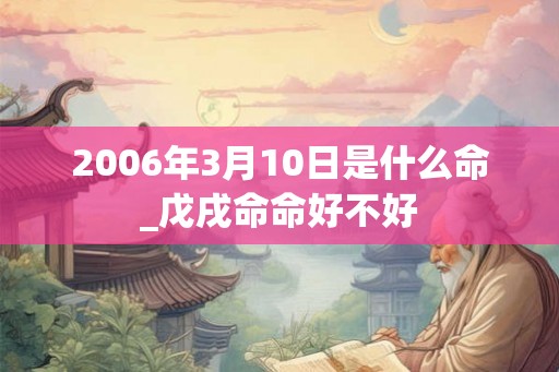 2006年3月10日是什么命_戊戌命命好不好