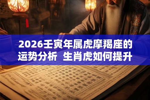 2026壬寅年属虎摩羯座的运势分析  生肖虎如何提升运势