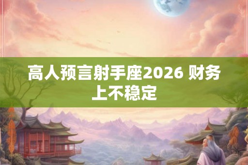 高人预言射手座2026 财务上不稳定 高人预言射手座2026 财务上不稳定