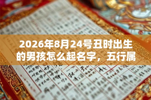 2026年8月24号丑时出生的男孩怎么起名字，五行属什么