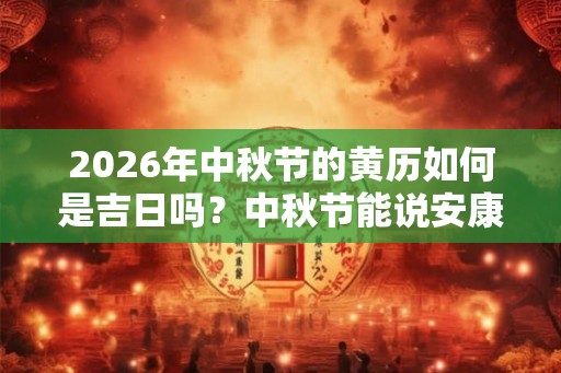 2026年中秋节的黄历如何是吉日吗？中秋节能说安康吗？