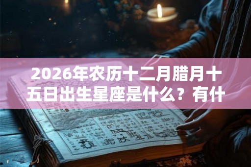 2026年农历十二月腊月十五日出生星座是什么?有什么缺点? 2026年农历十二月腊月十五日出生星座是什么?有什么缺点?