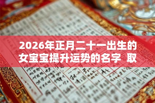 2026年正月二十一出生的女宝宝提升运势的名字  取名方法推荐