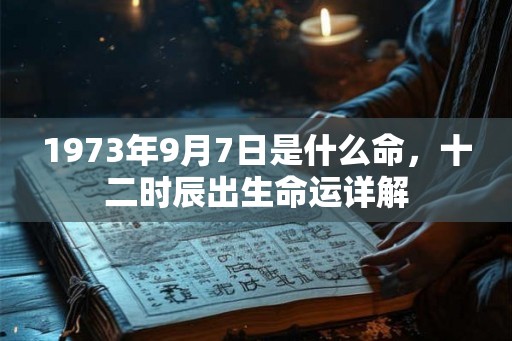 1973年9月7日是什么命,十二时辰出生命运详解 1973年9月7日是什么命,十二时辰出生命运详解