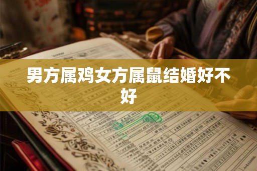 男方属鸡女方属鼠结婚好不好
