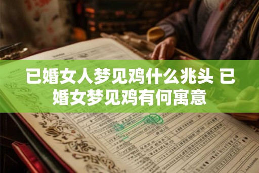 已婚女人梦见鸡什么兆头 已婚女梦见鸡有何寓意 已婚女人梦见鸡什么兆头 已婚女梦见鸡有何寓意