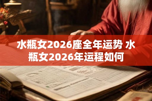 水瓶女2026座全年运势 水瓶女2026年运程如何