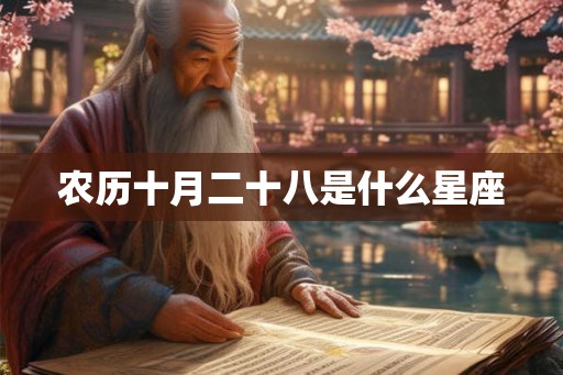农历十月二十八是什么星座