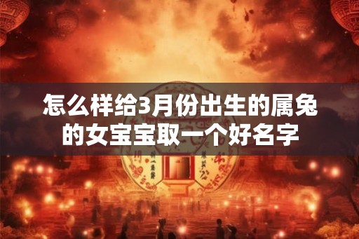 怎么样给3月份出生的属兔的女宝宝取一个好名字 怎么样给3月份出生的属兔的女宝宝取一个好名字