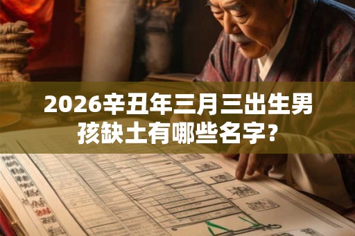 2026辛丑年三月三出生男孩缺土有哪些名字？