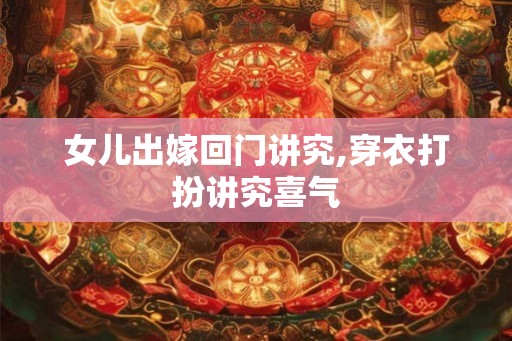 女儿出嫁回门讲究,穿衣打扮讲究喜气