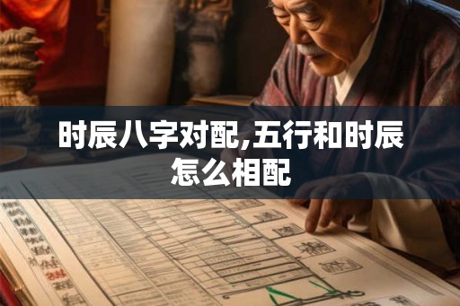 时辰八字对配,五行和时辰怎么相配
