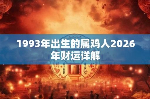 1993年出生的属鸡人2026年财运详解