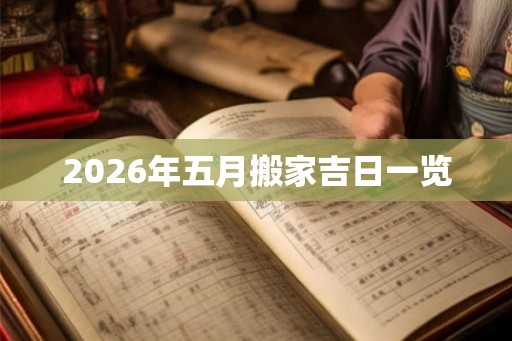 2026年五月搬家吉日一览
