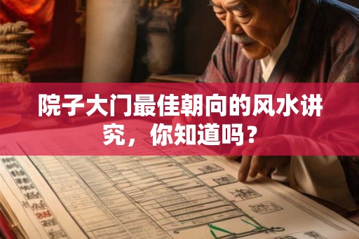 院子大门最佳朝向的风水讲究，你知道吗？