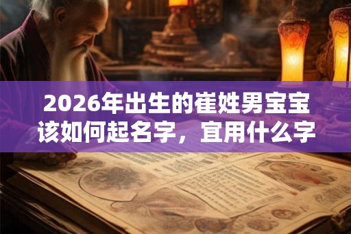 2026年出生的崔姓男宝宝该如何起名字，宜用什么字。