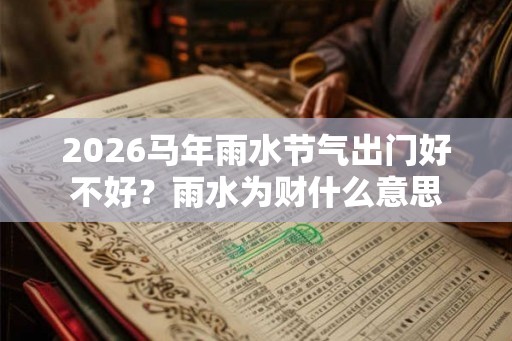 2026马年雨水节气出门好不好？雨水为财什么意思
