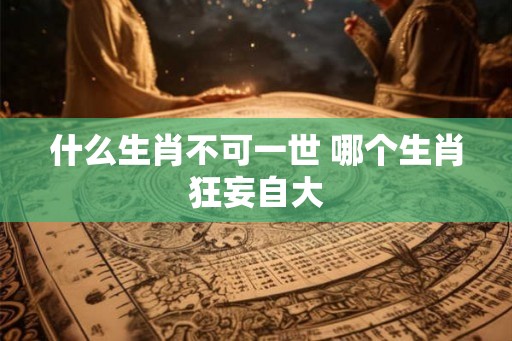 什么生肖不可一世 哪个生肖狂妄自大