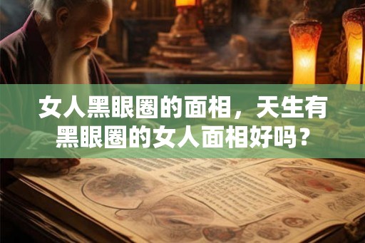 女人黑眼圈的面相，天生有黑眼圈的女人面相好吗？