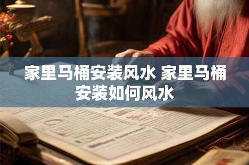 家里马桶安装风水 家里马桶安装如何风水 家里马桶安装风水 家里马桶安装如何风水