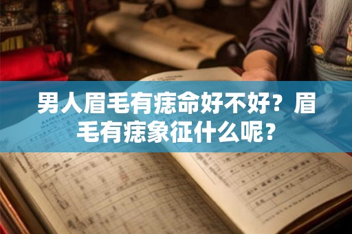 男人眉毛有痣命好不好？眉毛有痣象征什么呢？