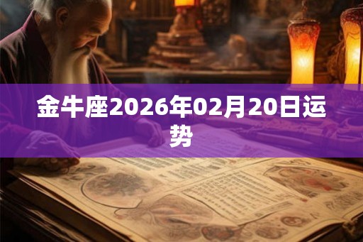 金牛座2026年02月20日运势