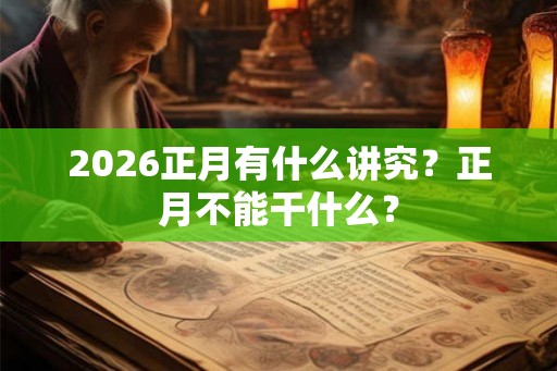 2026正月有什么讲究?正月不能干什么? 2026正月有什么讲究?正月不能干什么?