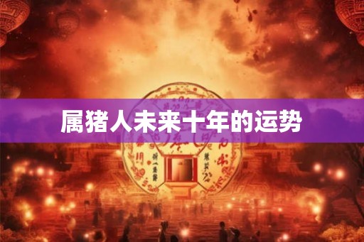 属猪人未来十年的运势