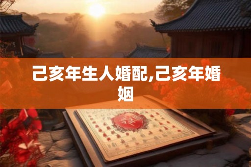 己亥年生人婚配,己亥年婚姻 己亥年生人婚配,己亥年婚姻