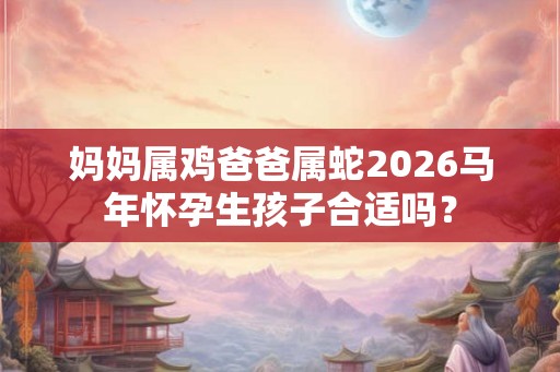 妈妈属鸡爸爸属蛇2026马年怀孕生孩子合适吗？