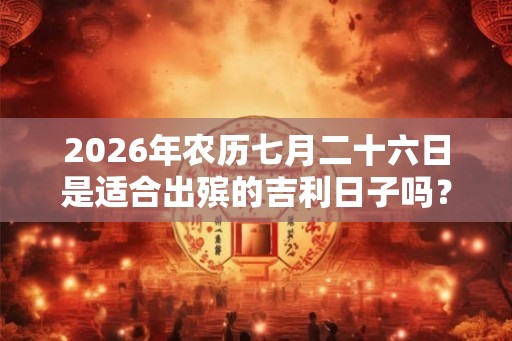 2026年农历七月二十六日是适合出殡的吉利日子吗？