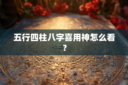 五行四柱八字喜用神怎么看? 五行四柱八字喜用神怎么看?