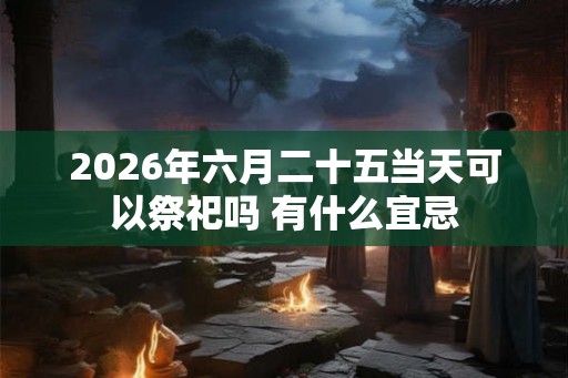 2026年六月二十五当天可以祭祀吗 有什么宜忌