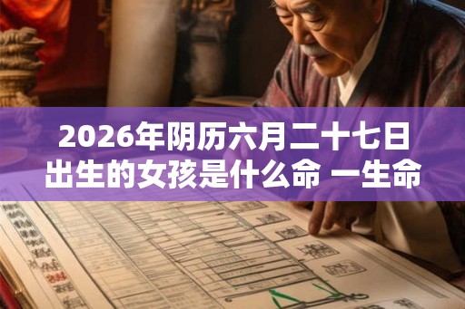 2026年阴历六月二十七日出生的女孩是什么命 一生命理详解 2026年阴历六月二十七日出生的女孩是什么命 一生命理详解