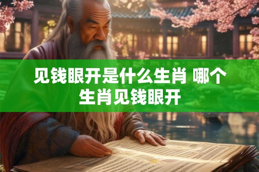见钱眼开是什么生肖 哪个生肖见钱眼开