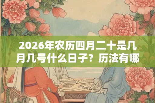 2026年农历四月二十是几月几号什么日子？历法有哪几种？