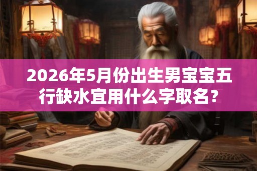 2026年5月份出生男宝宝五行缺水宜用什么字取名？