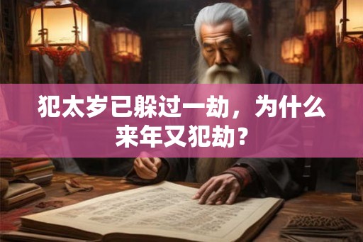 犯太岁已躲过一劫，为什么来年又犯劫？