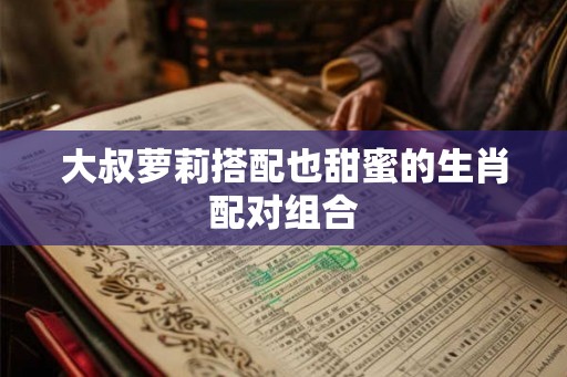 大叔萝莉搭配也甜蜜的生肖配对组合