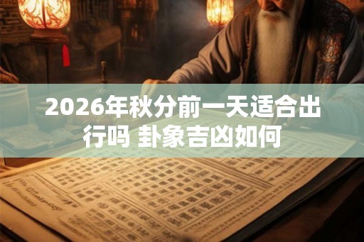 2026年秋分前一天适合出行吗 卦象吉凶如何