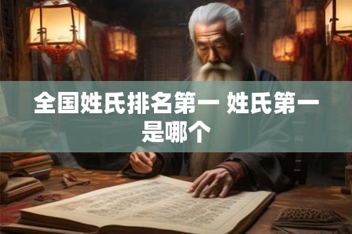 全国姓氏排名第一 姓氏第一是哪个
