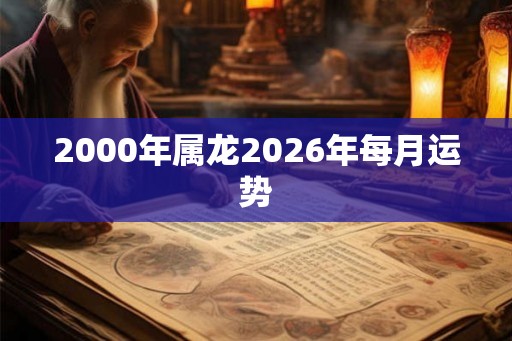 2000年属龙2026年每月运势