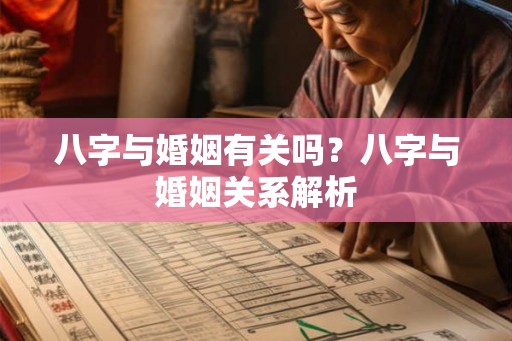 八字与婚姻有关吗？八字与婚姻关系解析