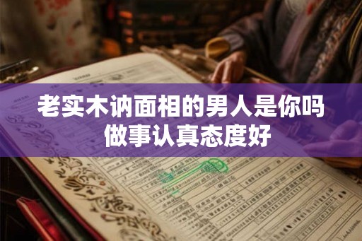 老实木讷面相的男人是你吗  做事认真态度好