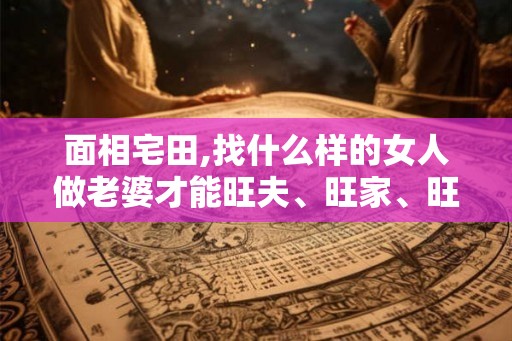 面相宅田,找什么样的女人做老婆才能旺夫、旺家、旺事业？