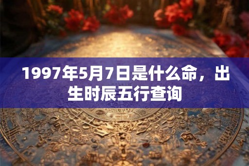 1997年5月7日是什么命,出生时辰五行查询 1997年5月7日是什么命,出生时辰五行查询