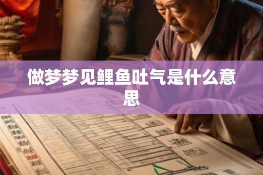 做梦梦见鲤鱼吐气是什么意思
