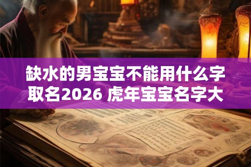 缺水的男宝宝不能用什么字取名2026 虎年宝宝名字大全